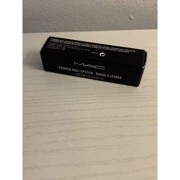 MAC Cosmetics Powder Kiss Lipstick WERK WERK WERK 0.1 Oz Full Size 922 Cool Red - Picture 3 of 6